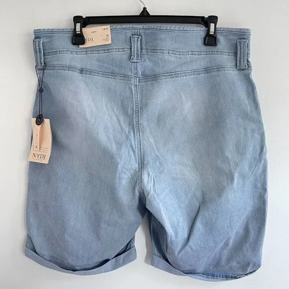 NYDJ High-Rise Ella Shorts w/ Binding Detail Size 14W - Picture 2 of 6